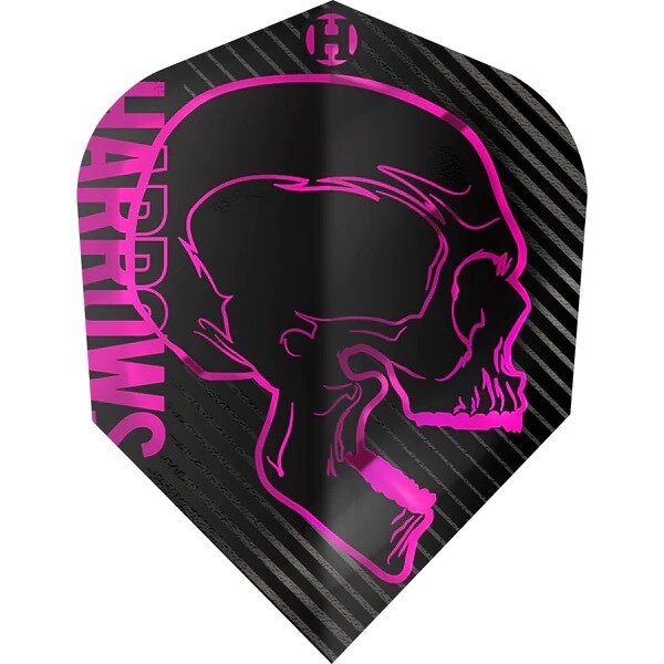 Harrows Rage Dart Flights - 100 micron - Std - No6 - Pink