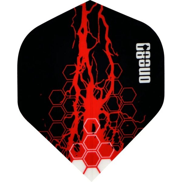 One80 Dart Flights - 100 Micron - Charge Flight - No2 - Std - Red