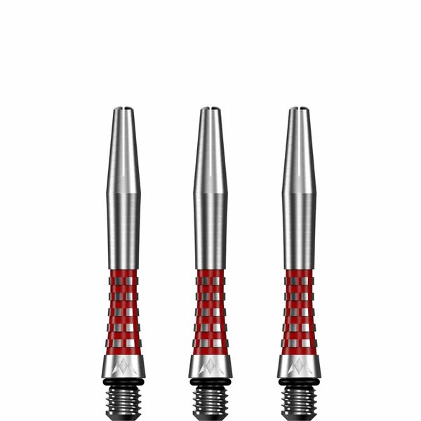 MISSION ATOM13 | ALUMINIUM SHAFTS | NATURAL/RED | SHORT - 35 mm
