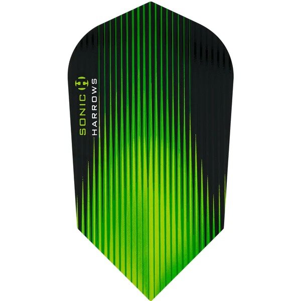 Harrows Sonic Dart Flights - Slim Shape - 100 Micron - Green