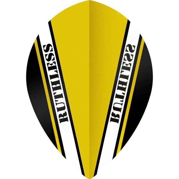 Ruthless - V100 Pro - Dart Flights - 100 Micron - Pear - Yellow