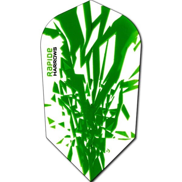 Harrows Rapide Dart Flights - Slim Shape - 100 Micron - Green