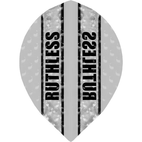 Ruthless - Clear Panel Embossed - Dart Flights - 100 Micron - Pear - Clear