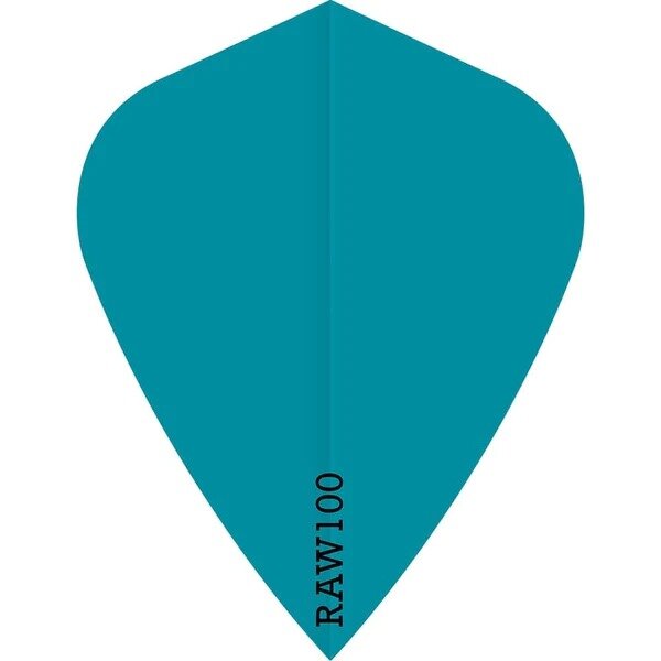 Dart Flights - Raw 100 - 100 Micron - Kite - Blue