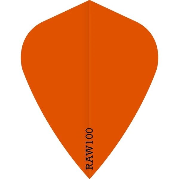 Dart Flights - Raw 100 - 100 Micron - Kite - Orange
