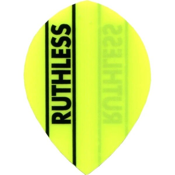 Ruthless - Solid Panel - Dart Flights - 100 Micron - Pear - Yellow