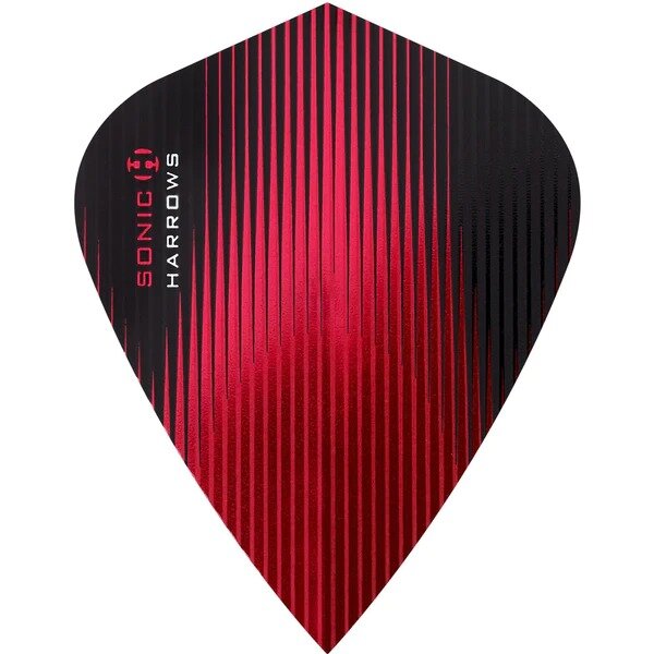 Harrows Sonic Dart Flights - Kite Shape - 100 Micron - Red