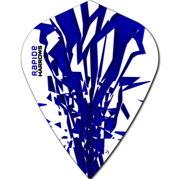 Harrows Rapide Dart Flights - Kite Shape - 100 Micron - Dark Blue