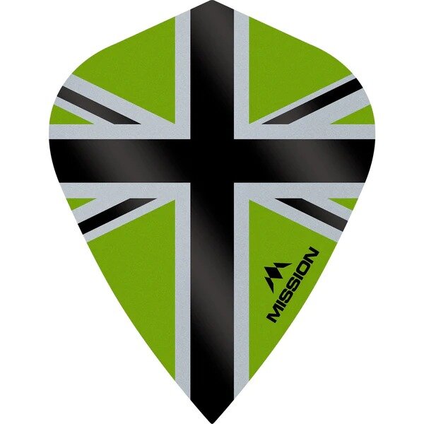 Mission Alliance-X Union Jack Dart Flights - Kite - Green