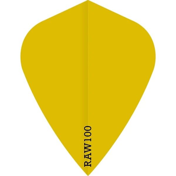 Dart Flights - Raw 100 - 100 Micron - Kite - Yellow