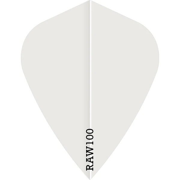 Dart Flights - Raw 100 - 100 Micron - Kite - White