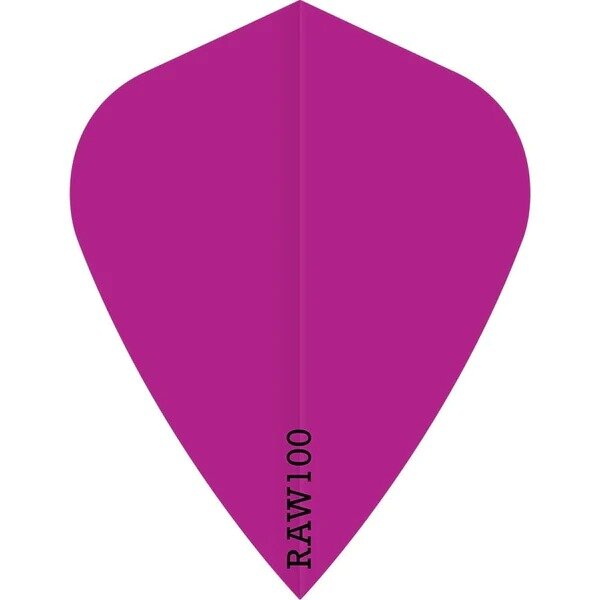 Dart Flights - Raw 100 - 100 Micron - Kite - Purple