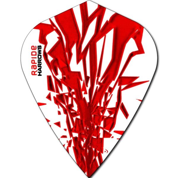 Harrows Rapide Dart Flights - Kite Shape - 100 Micron - Red