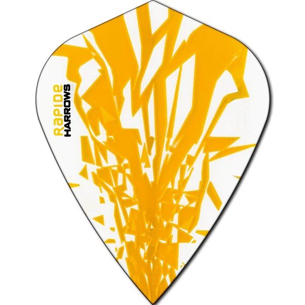 Harrows Rapide Dart Flights - Kite Shape - 100 Micron - Yellow