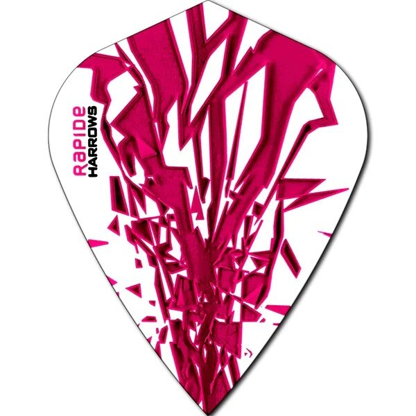 Harrows Rapide Dart Flights - Kite Shape - 100 Micron - Pink