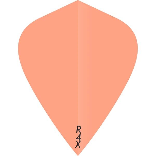 Ruthless R4X - Solid - Dart Flights - 100 Micron - Kite - Orange