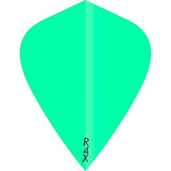 Ruthless R4X - Solid - Dart Flights - 100 Micron - Kite - Fluo Green