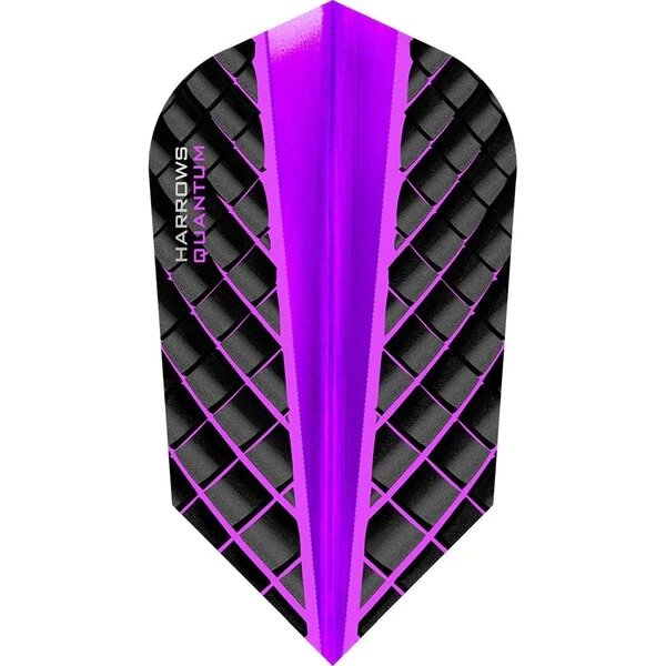 Harrows Quantum Dart Flights - 3D Effect - 100 Micron - Slim - Purple