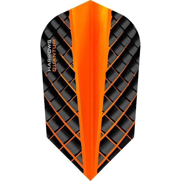 Harrows Quantum Dart Flights - 3D Effect - 100 Micron - Slim - Orange