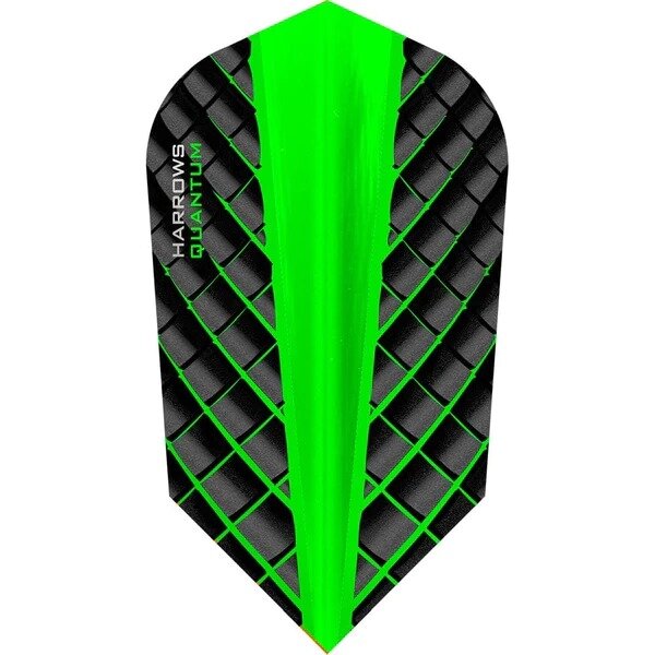 Harrows Quantum Dart Flights - 3D Effect - 100 Micron - Slim - Green