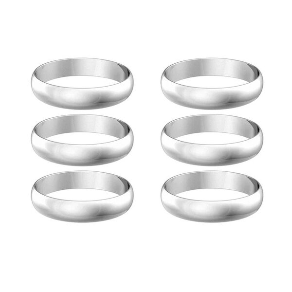 HARROWS SUPERGRIP SHAFTS - STEM SPARE RINGS - SILVER - PACK 6