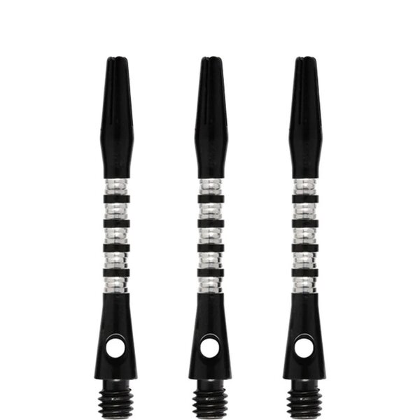 SHOT PYRAMID DART SHAFTS - ALUMINIUM ANODISED - BLACK - Inbetween
