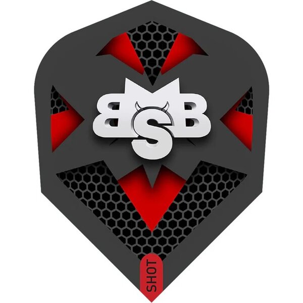 SHOT MICHAEL SMITH DART FLIGHTS - 100 MICRON - STD - NO6 - BULLY BOY - TENACIOUS