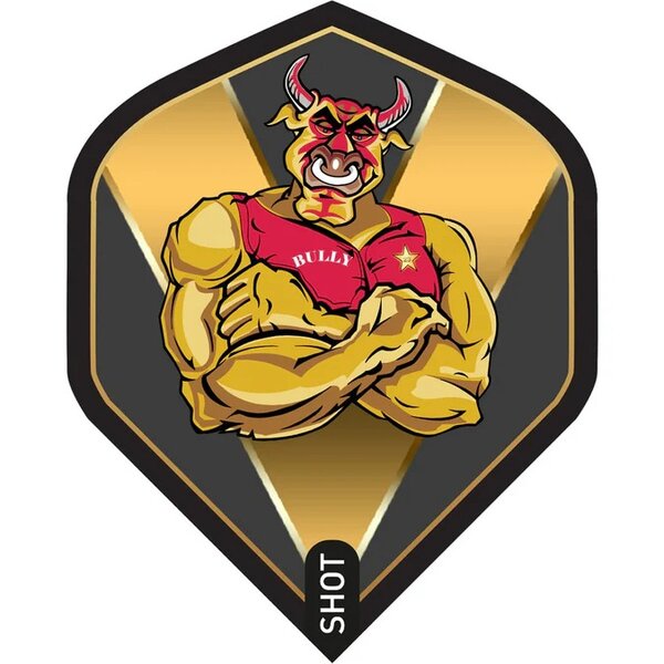 SHOT MICHAEL SMITH DART FLIGHTS - 100 MICRON - STD - NO2 - BULLY BOY - GOLD