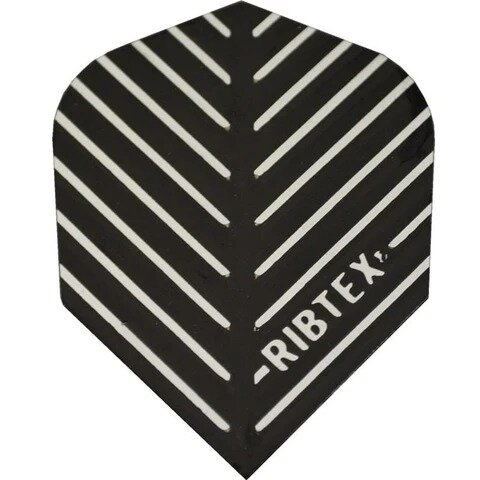 RIBTEX DART FLIGHTS - STANDARD SHAPE - STRIPES - Black