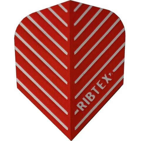 RIBTEX DART FLIGHTS - STANDARD SHAPE - STRIPES - Red