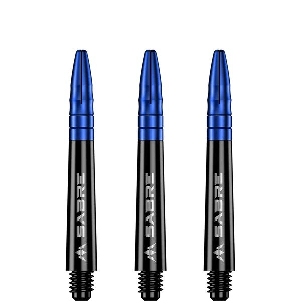 Mission Sabre Shafts - Polycarbonaat Dart Shafts - Inbetween - Black - Blue Top