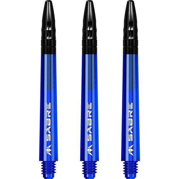 Mission Sabre Shafts - Polycarbonaat Dart Shafts - Medium - Blue - Black Top