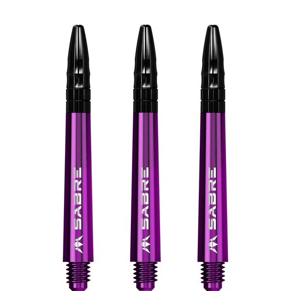 Mission Sabre Shafts - Polycarbonaat Dart Shafts -Inbetween+ - Purple - Black Top