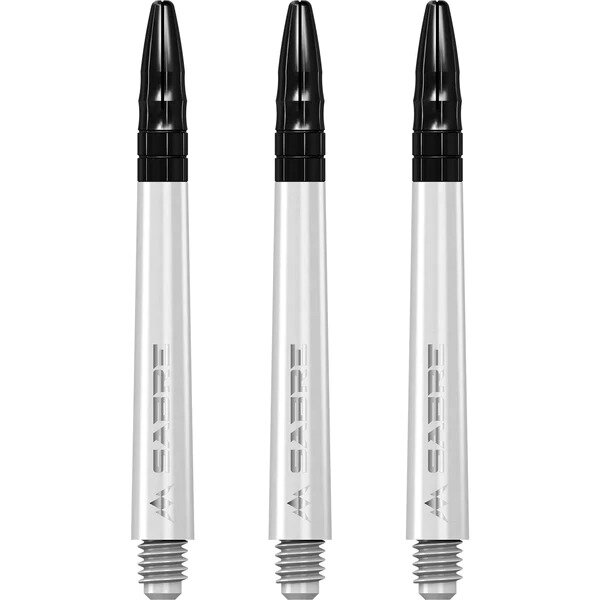 Mission Sabre Shafts - Polycarbonaat Dart Shafts - Medium - White - Black Top