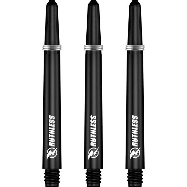 Ruthless RX - Ruthless Deflectagrip Dart Shafts - Medium -Nylon-Black