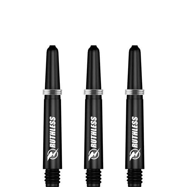 Ruthless RX - Ruthless Deflectagrip Dart Shafts - Short -Nylon-Black