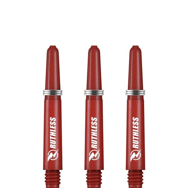Ruthless RX - Ruthless Deflectagrip Dart Shafts - Short -Nylon-Red