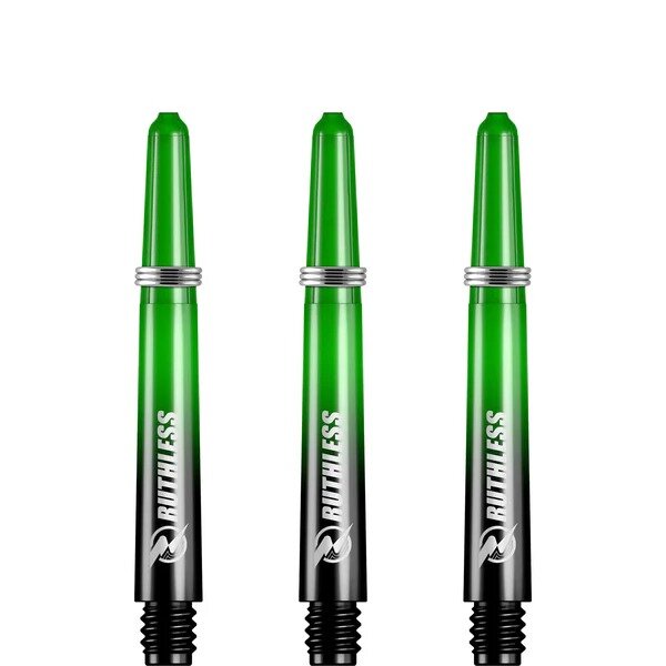 Ruthless Deflectagrip Plus Dart Shafts - Inbetween - Polycarbonaat - Green/Black