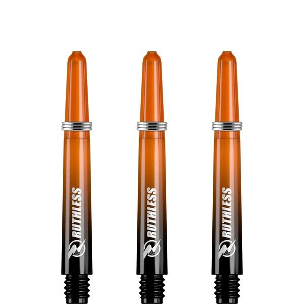 Ruthless Deflectagrip Plus Dart Shafts - Inbetween - Polycarbonaat - Orange/Black