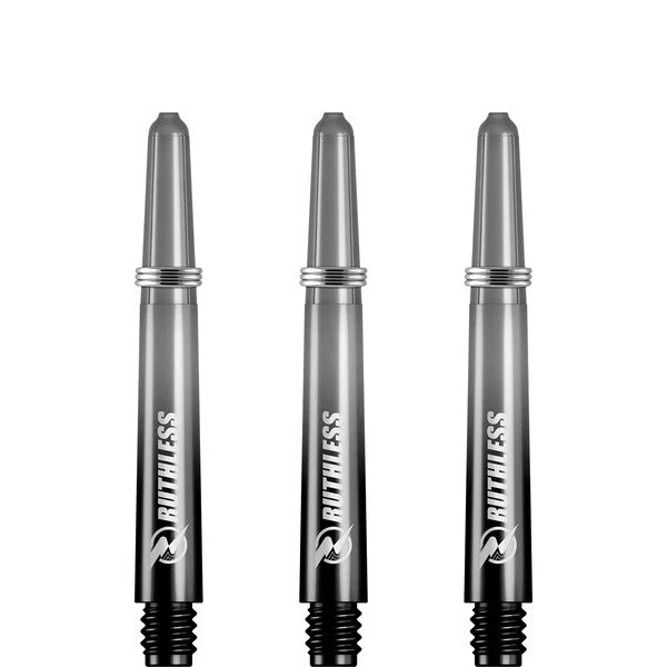 Ruthless Deflectagrip Plus Dart Shafts - Inbetween - Polycarbonaat - Grey/Black