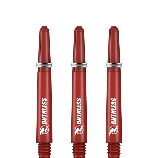 Ruthless RX - Ruthless Deflectagrip Dart Shafts - Inbetween -Nylon-Red