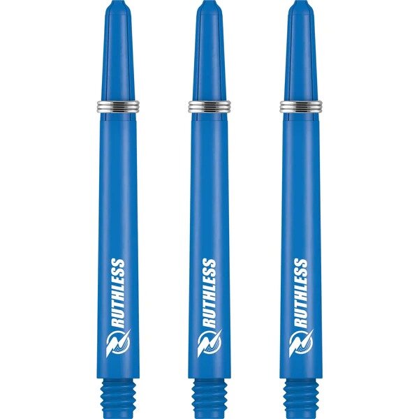 Ruthless RX - Ruthless Deflectagrip Dart Shafts - Medium -Nylon-Blue
