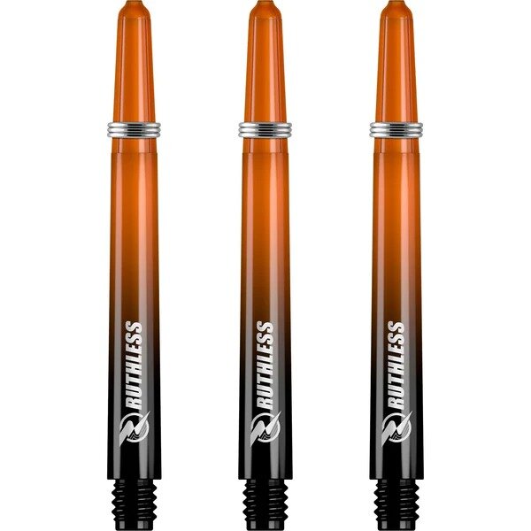Ruthless Deflectagrip Plus Dart Shafts - Medium - Polycarbonaat - Orange/Black