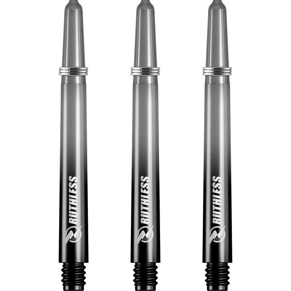 Ruthless Deflectagrip Plus Dart Shafts - Medium - Polycarbonaat - Grey/Black