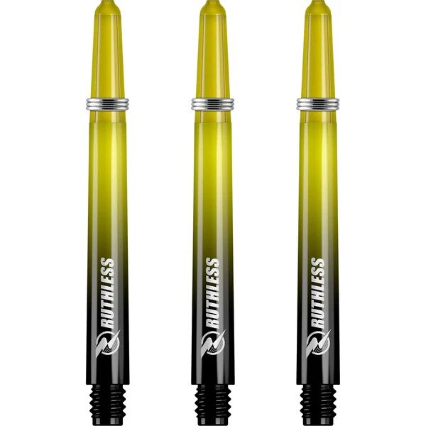 Ruthless Deflectagrip Plus Dart Shafts - Medium - Polycarbonaat - Yellow/Black