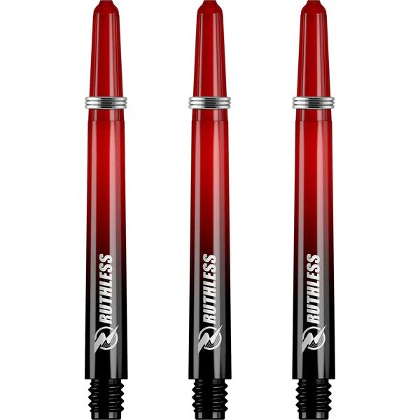 Ruthless Deflectagrip Plus Dart Shafts - Medium - Polycarbonaat - Red/Black
