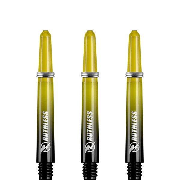 Ruthless Deflectagrip Plus Dart Shafts - Inbetween - Polycarbonaat - Yellow/Black