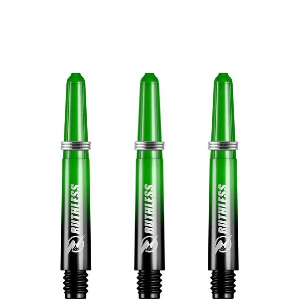Ruthless Deflectagrip Plus Dart Shafts - Short - Polycarbonaat - Green/Black