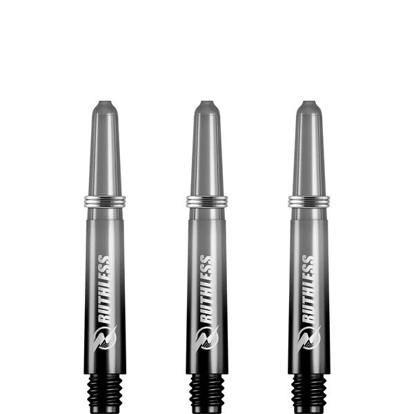 Ruthless Deflectagrip Plus Dart Shafts - Short - Polycarbonaat - Grey/Black