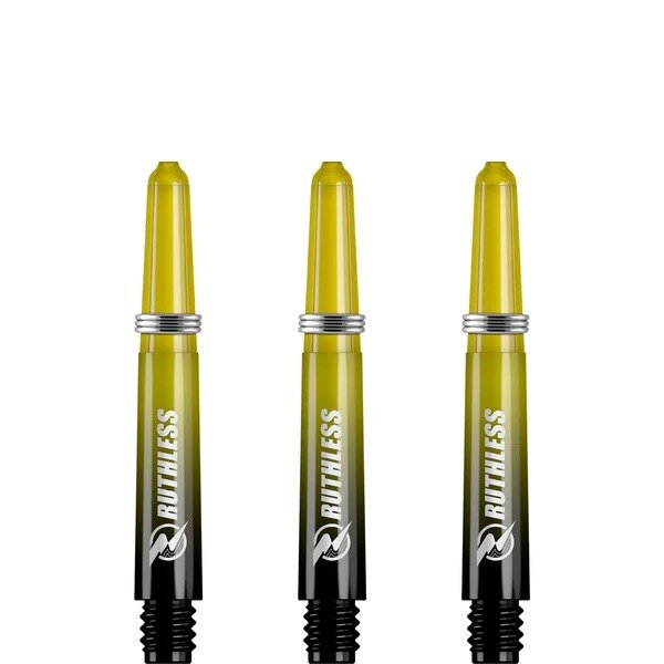 Ruthless Deflectagrip Plus Dart Shafts - Short - Polycarbonaat - Yellow/Black